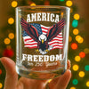 250 Years of Freedom America Patriotic Eagle Flag Whiskey Glass HA75 897342
