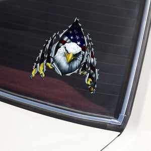 American Eagle With Flag Patriotic Car Window Decal Sticker HA75 898388