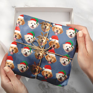 Custom Dog Photo Gift Christmas Wrapping Paper For Dog Lovers LM32 891959