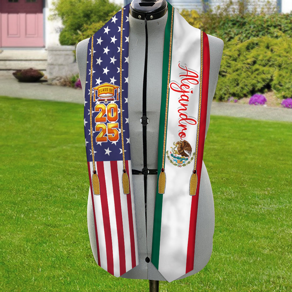 Estolas de graduación con bandera del país – Promoción 2025 HA75 892170