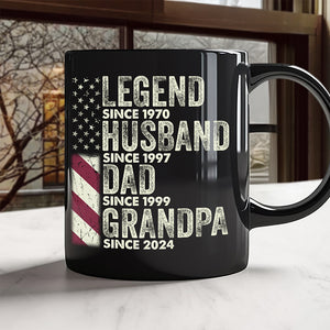 Personalized Legend Husband Dad Grandpa Black Mug TH10 892939