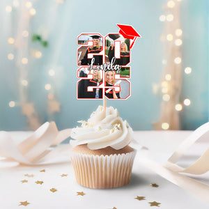 Custom Photo Graduation Ceremony Decoration Cupcake Toppers LM32 893243