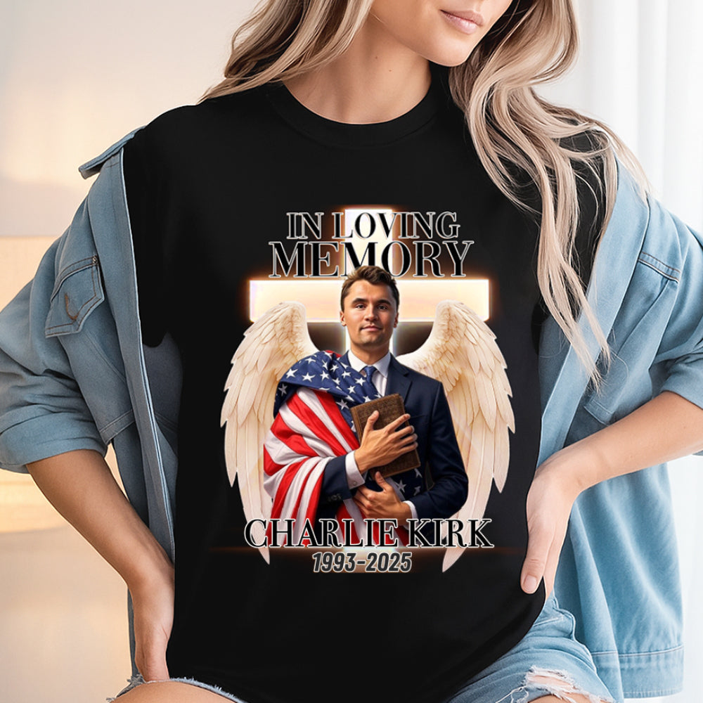 In Loving Memory Of Charlie Kirk Dark Shirt HO82 65776