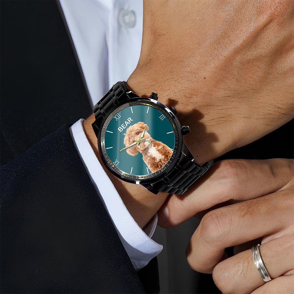 Custom Pet Photo Men's Watch Gift For Dog Cat Lovers HO82 894146