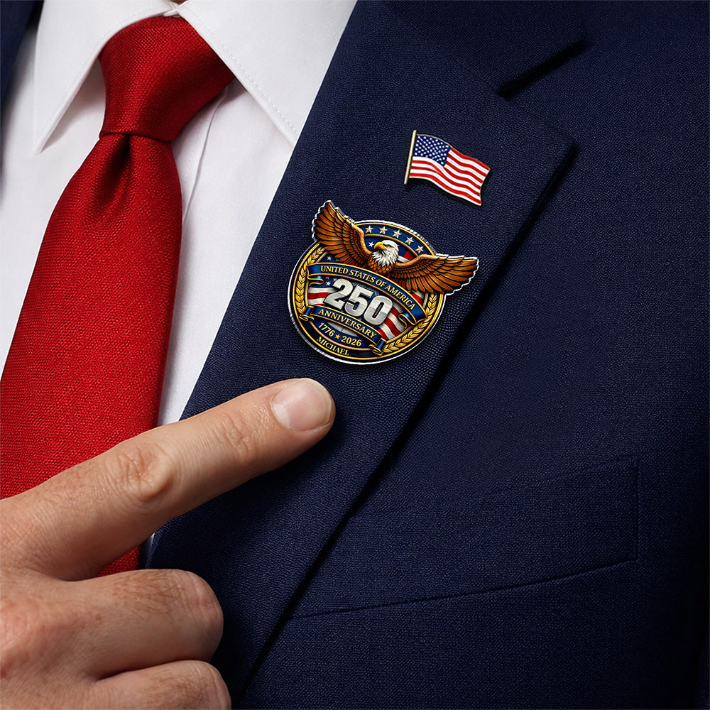 America 250th Anniversary 1776 - 2926 Custom Name Acrylic Pin CH07 911058