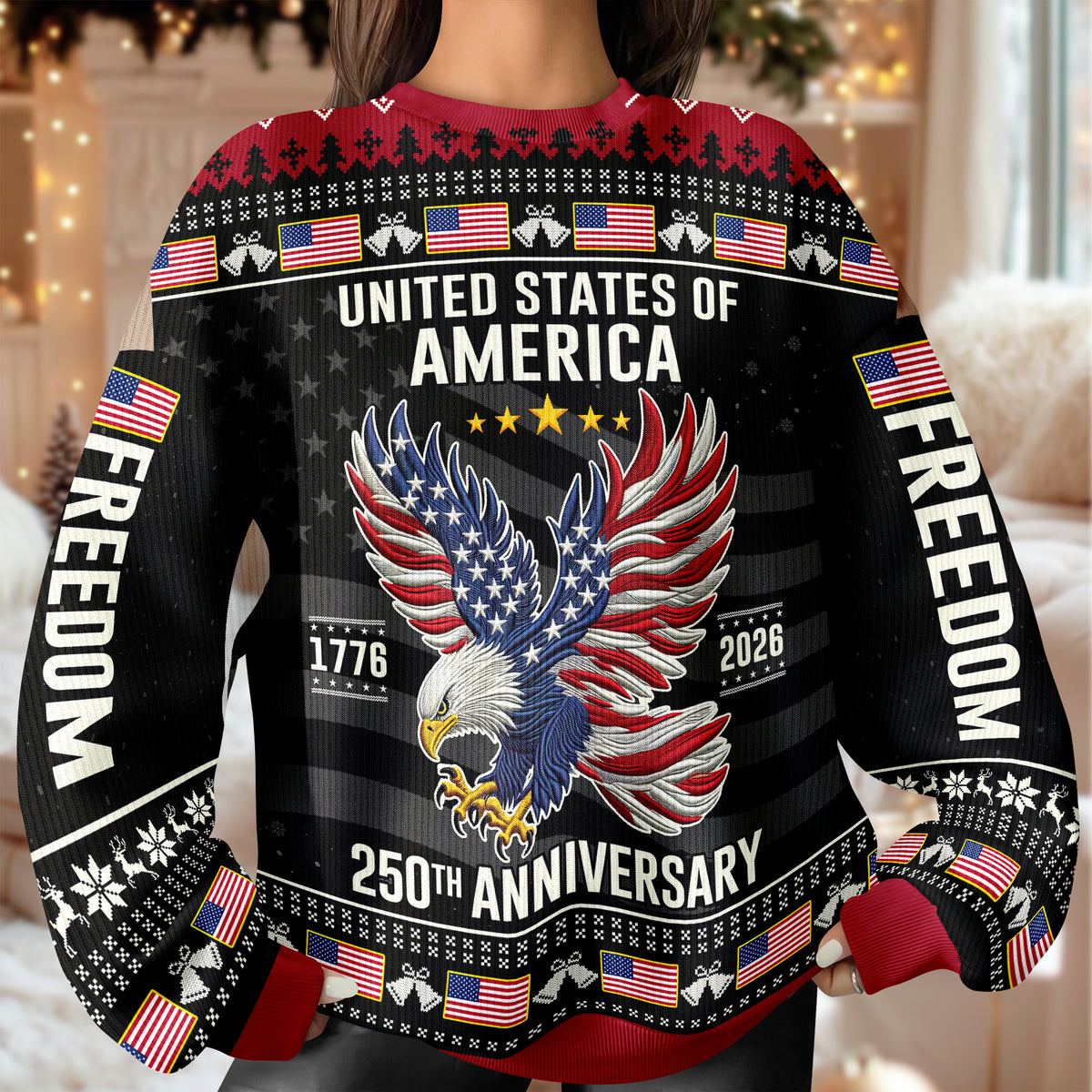 United State Of America Freedom 250 Years Ugly Sweater TH10 896559