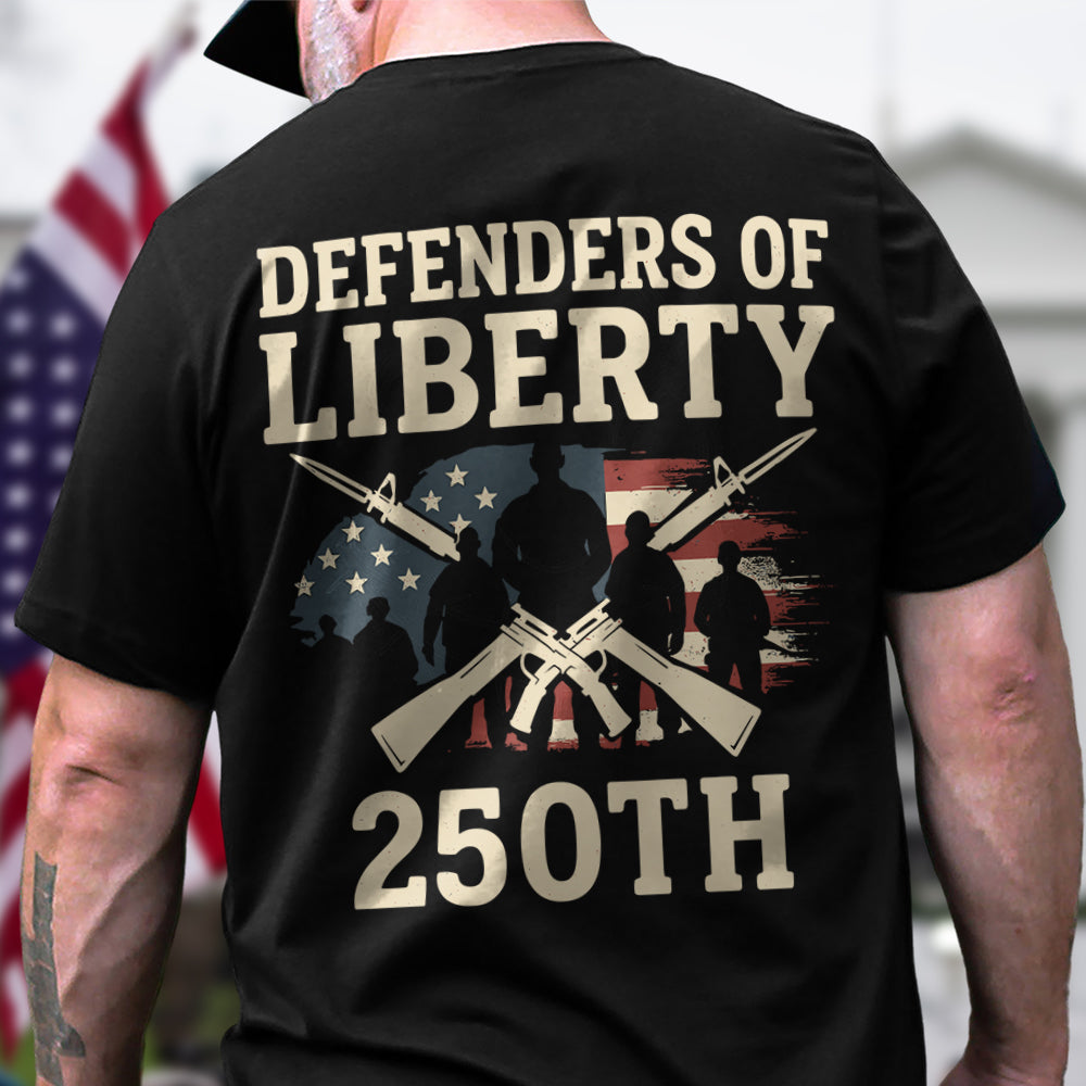 Defenders Of Liberty 250th Anniversary USA Back Side Dark Shirt HA75 897294