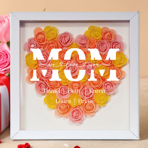 Custom Name I Love You Mom Mother's Day Flower Shadow Box TH10 892561