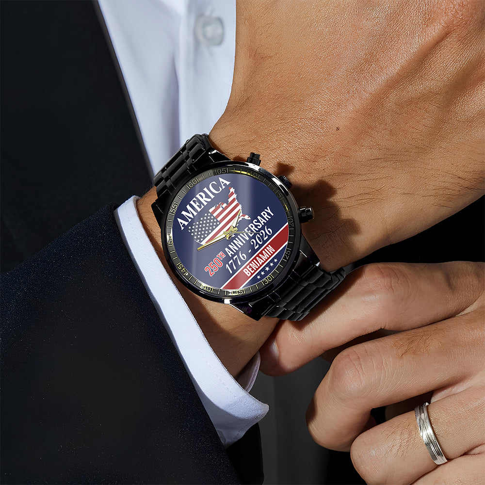 Personalized Name America 250th Anniversary Men's Wrist Watch HO82 901562