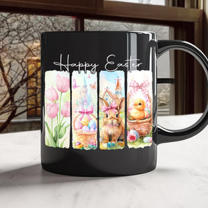 Happy Easter Bunny Black Mug LM32 893129