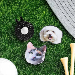Personalised Photo Golf Ball Marker with Magnetic Hat Clip with Name Birthday Father's Day Gift for Golf Lover HO82 900624