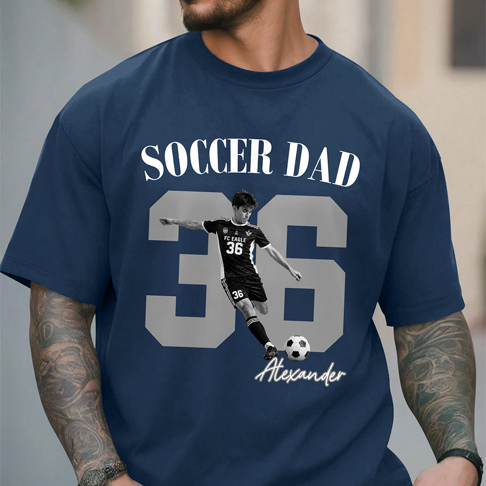 Personalized Vintage Photo Soccer Dad, Sport Dad Comfort Shirt HA75 922164