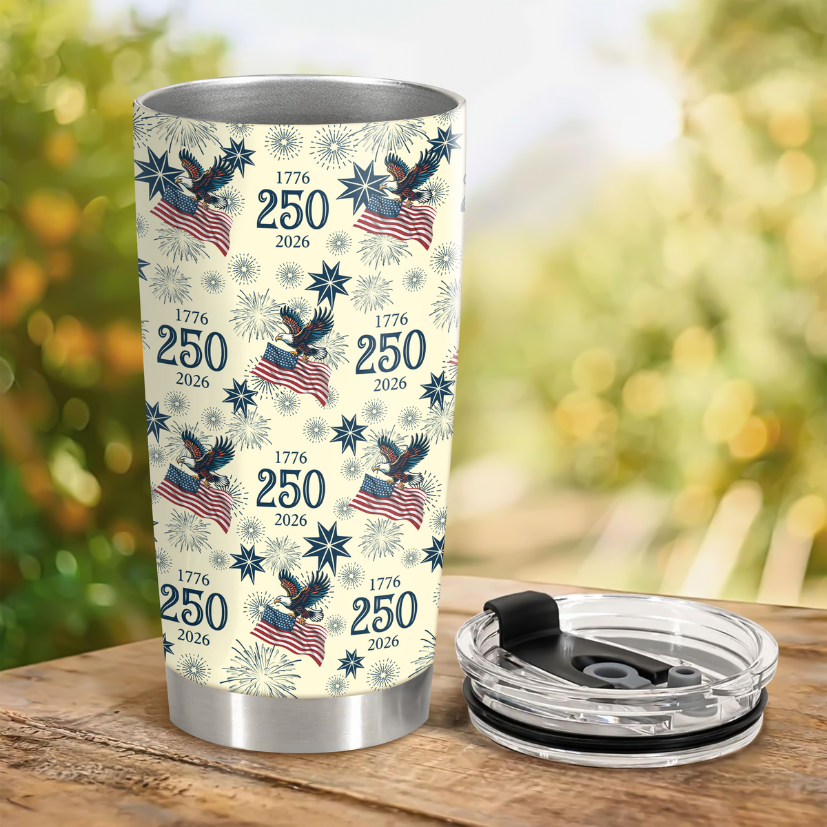 Personalized USA 250 Anniversary Eagle 1776-2026 Fat Tumbler HA75 920306