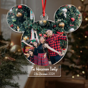 Custom Family Photo Disney Trip Acrylic Ornament LM32 895973
