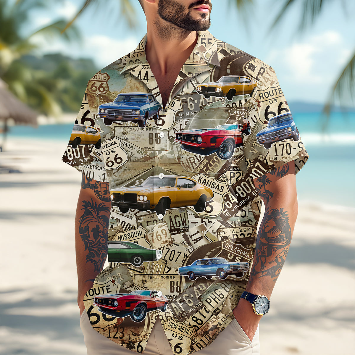 Custom Car Photo High Quality Unisex Hawaiian Shirt HO82 894432