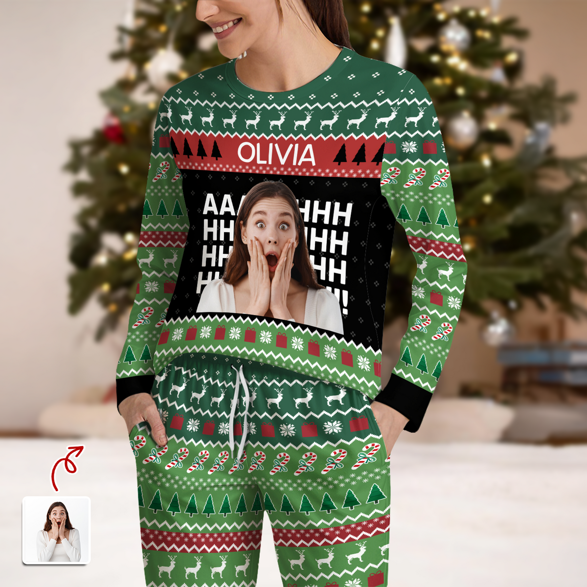 Custom Photo And Name AHHHHH Sleepwear TH10 896609