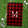 Personalised Golf Club Wreath Plaid Golf Towel HO82 902172