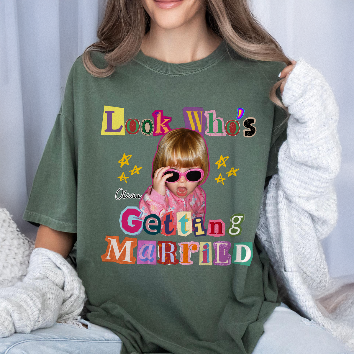 Custom Photo And Name Looking Who's Getting Married Comfort Shirt TH10 170577