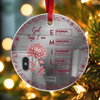 God Says I Am Name Letter In Bible Birth Flower Toile De Jouy Style - Personalized Mirror Ornament TH10 894875