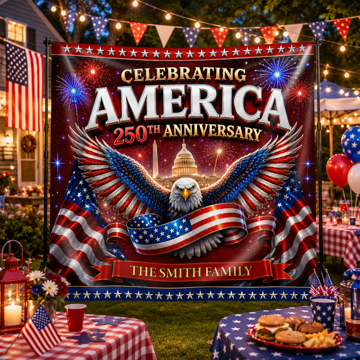 Celebrating USA 250Th Anniversary - Personalized Backdrop CH07 911734