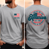 America Est. 1776 Land Of The Free Because Of The Brave Front & Back Dark Shirt LM32 669239
