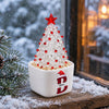 Custom Name Initial Letter Christmas Monogrammed Mini Ceramic Pot with Glass Christmas Tree HO82 903560
