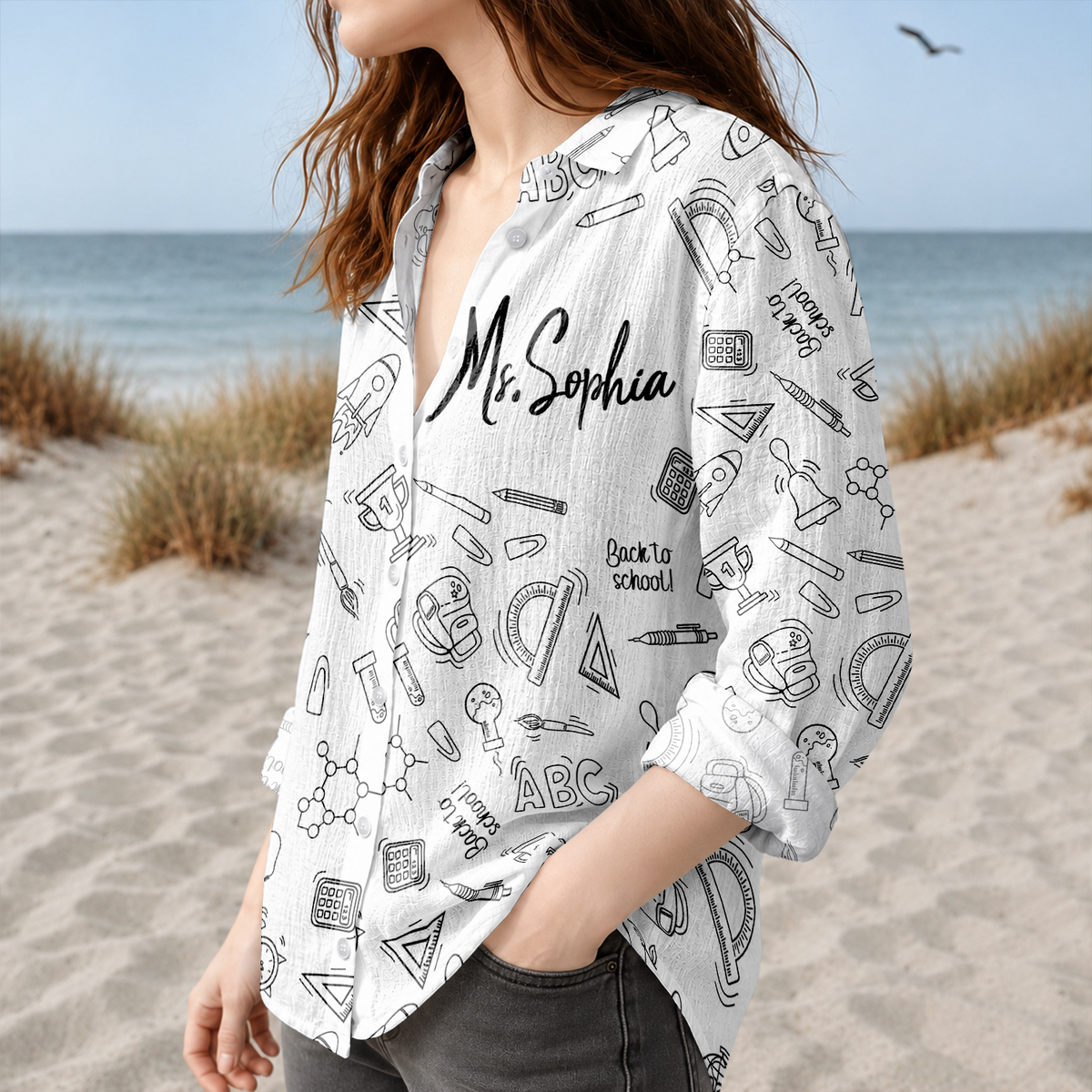 Custom Name Teacher Blouse Shirt Appreciation Gift CH07 180184