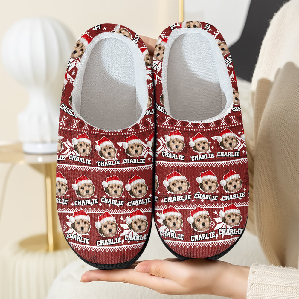 Custom Pet Photo Slipper - Christmas Gift For Dog And Cat Lovers TH10 894451