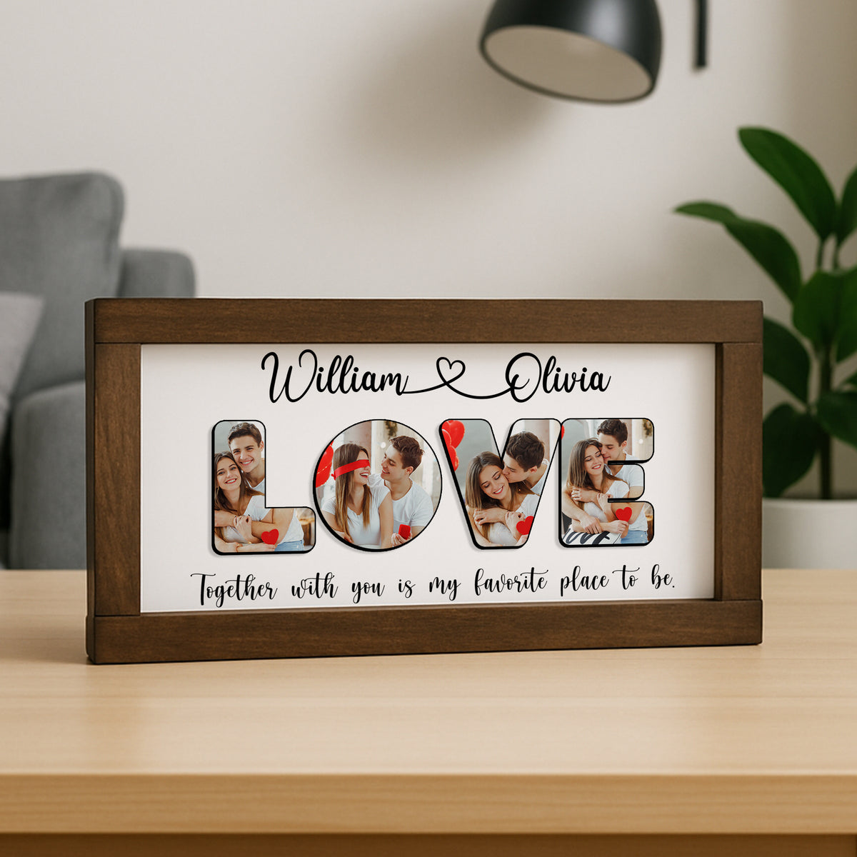 Custom Valentine's Day Couple Photo Frame For Couple TH10 898569
