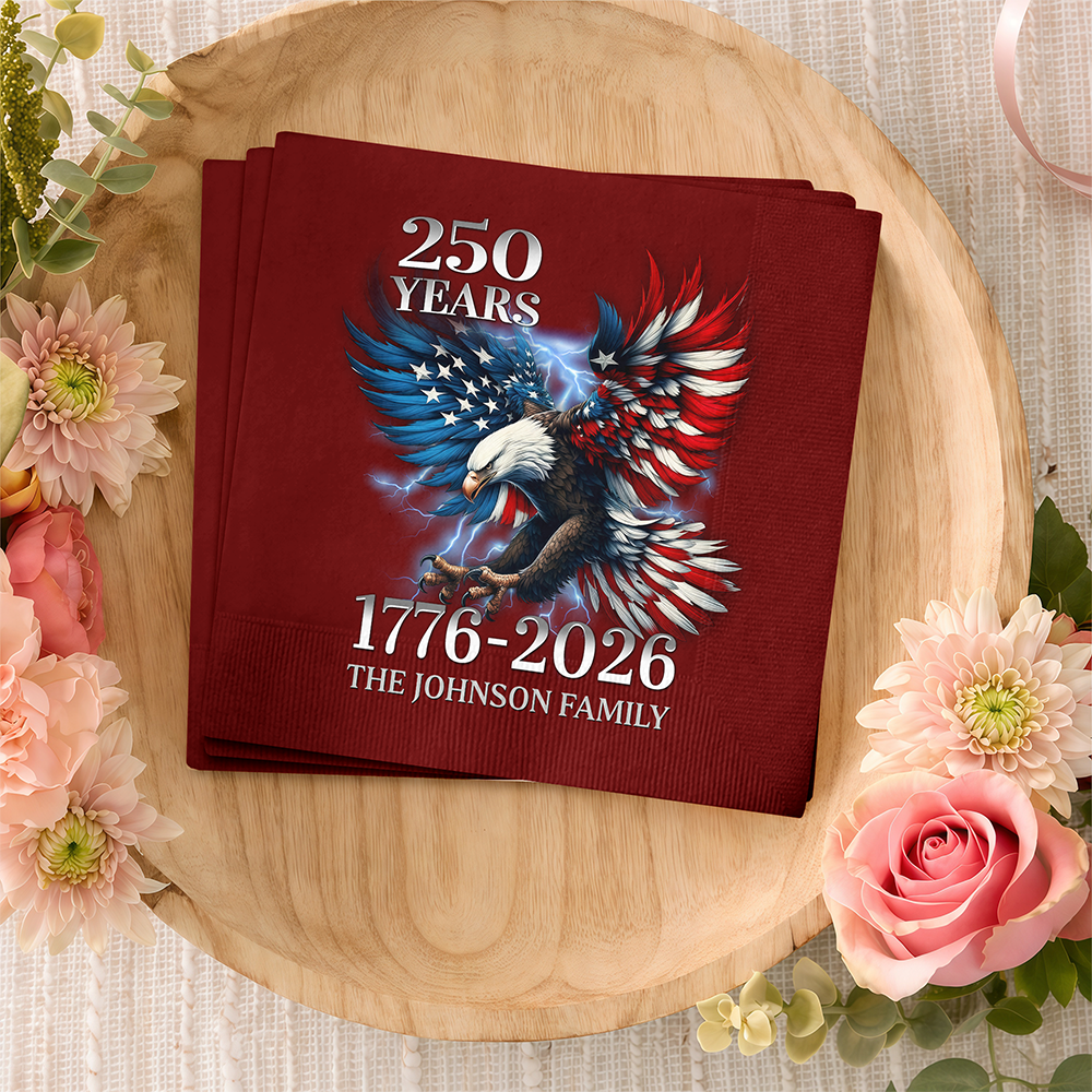 Personalized 250th Anniversary Eagle Patriotic Napkins LM32 899995