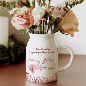 Personalized Gift True Friendship Without An End Toile De Jouy Vase LM32 893969
