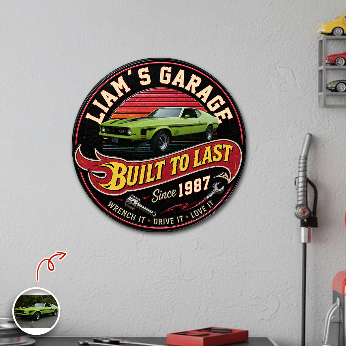 Personalized Built To Last Since Year Car Garaga Metal Sign CH07 911792