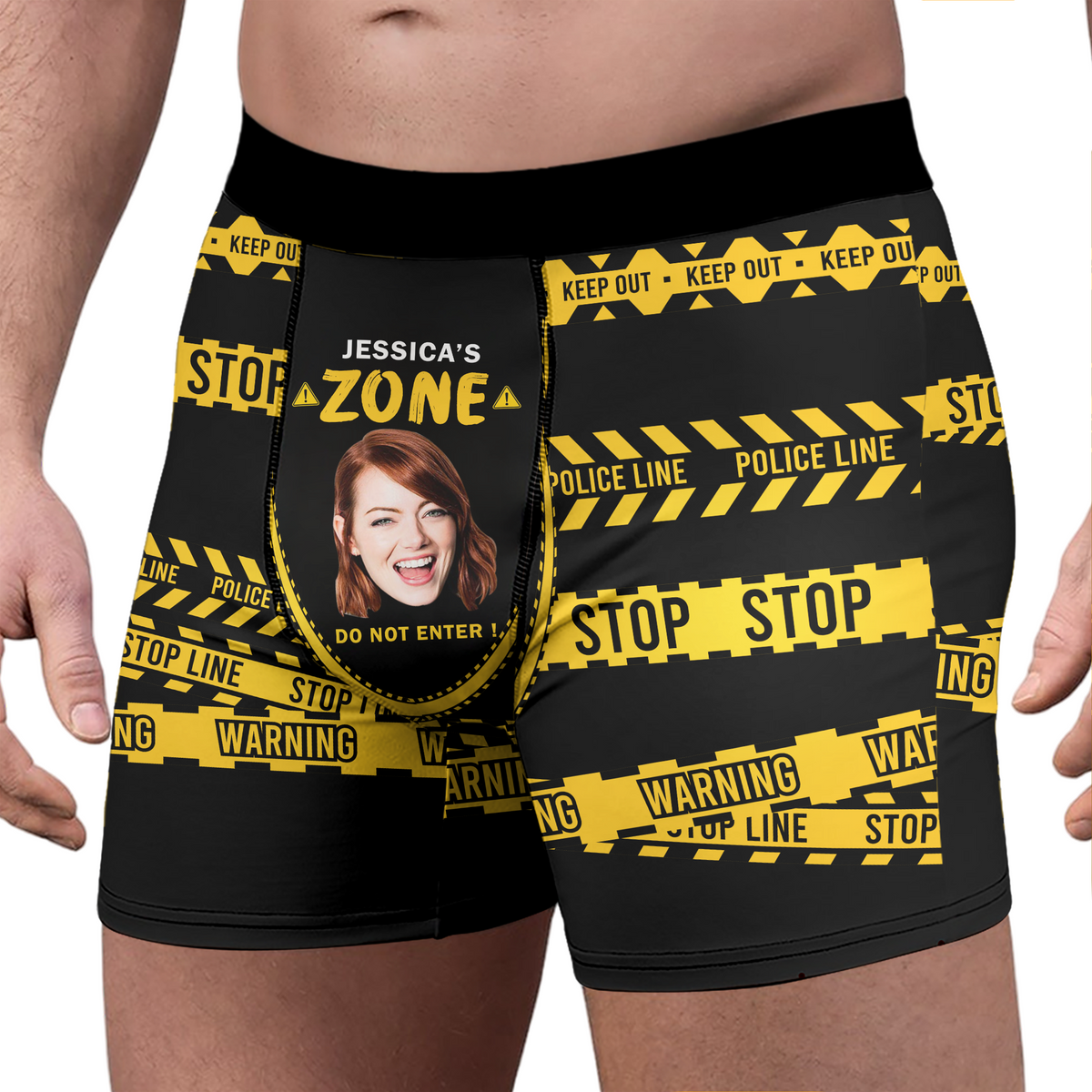 Custom Funny Face Photo My Zone Men's Boxer Briefs Gift For Boyfriend, Husband HO82 900820