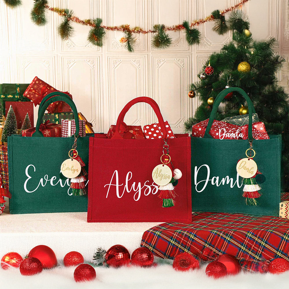 Personalized Name Red Christmas Eve Bag HO82 900444