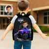 Custom Kid Photo Racing Into Adventure Personalized Backpack HA75 921606