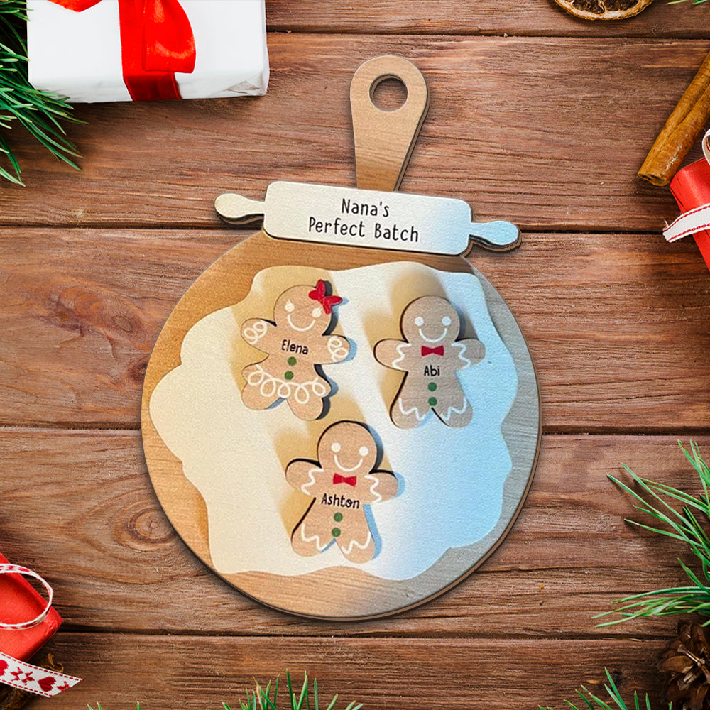 Personalized Gingerbread Christmas Layer Wood Ornament Gift For Family TH10 896747