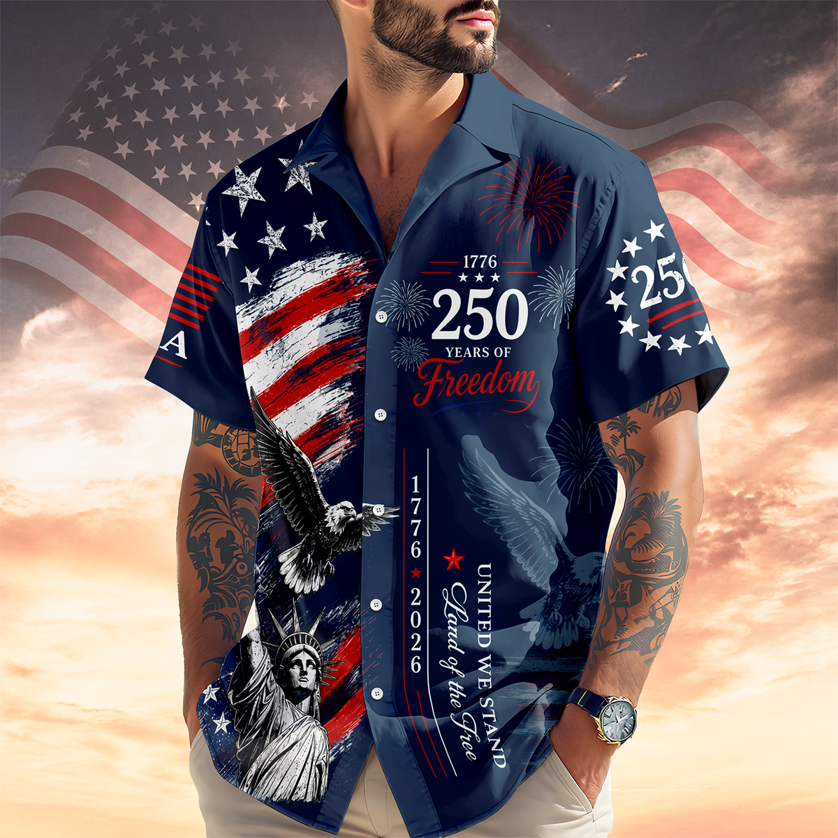 250 Years Of Freedom, Land Of The Free Hawaii Shirt TH10 170231