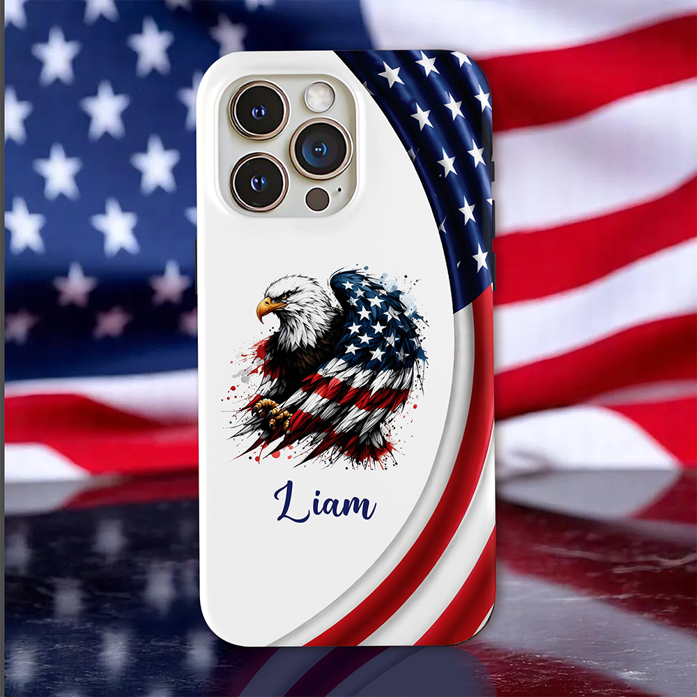 Custom Name American Pride Patriotic Eagle Phone Case HA75 921168