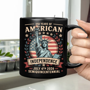 250 Year Of American Independence Black Mug LM32 895295