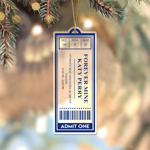 Personalized Favorite Concert Ticket Christmas Acrylic Ornament Gift For Music Lovers LM32 897377