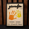 Personalized Hands Down Best Dad Ever 2-Layered Wooden Plaque - Father's Day Gift HO82 902554