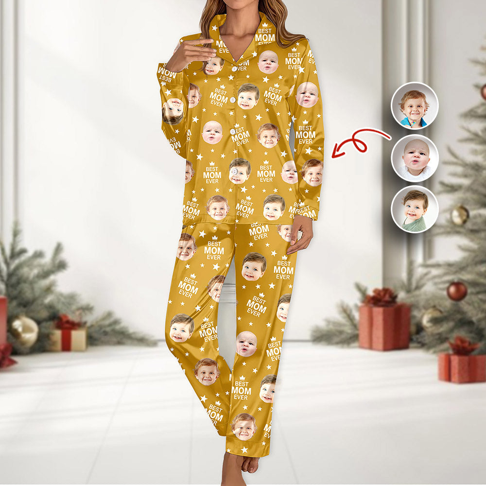 Custom Face Photo Best Mom Ever Pajamas TH10 894267