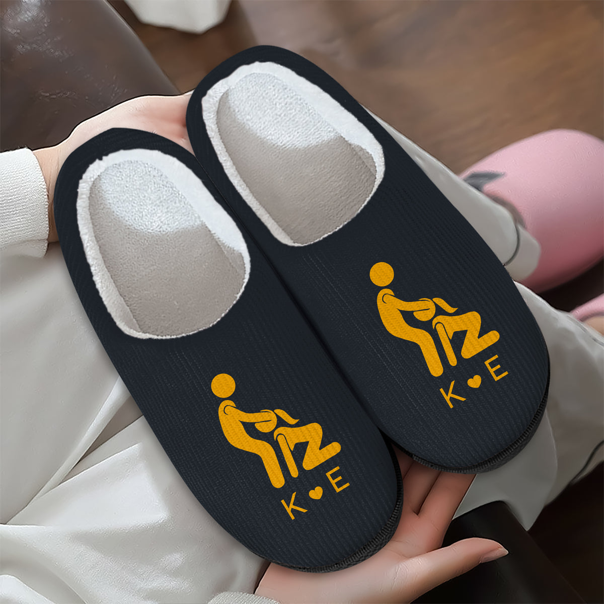 Personalized Funny Adult Slippers - Gift For Husband, Wife, Girlfriend & Boyfriend HA75 922180