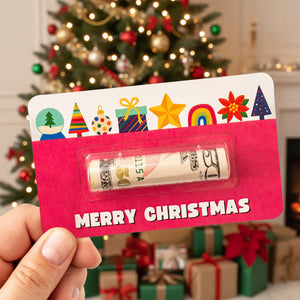 Personalized Gift Merry Christmas BRUH Money Holder Card LM32 897325