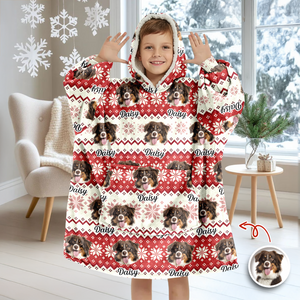 Custom Photo Have A Pawsome Christmas - Dog & Cat Hoodie Blanket HA75 898294