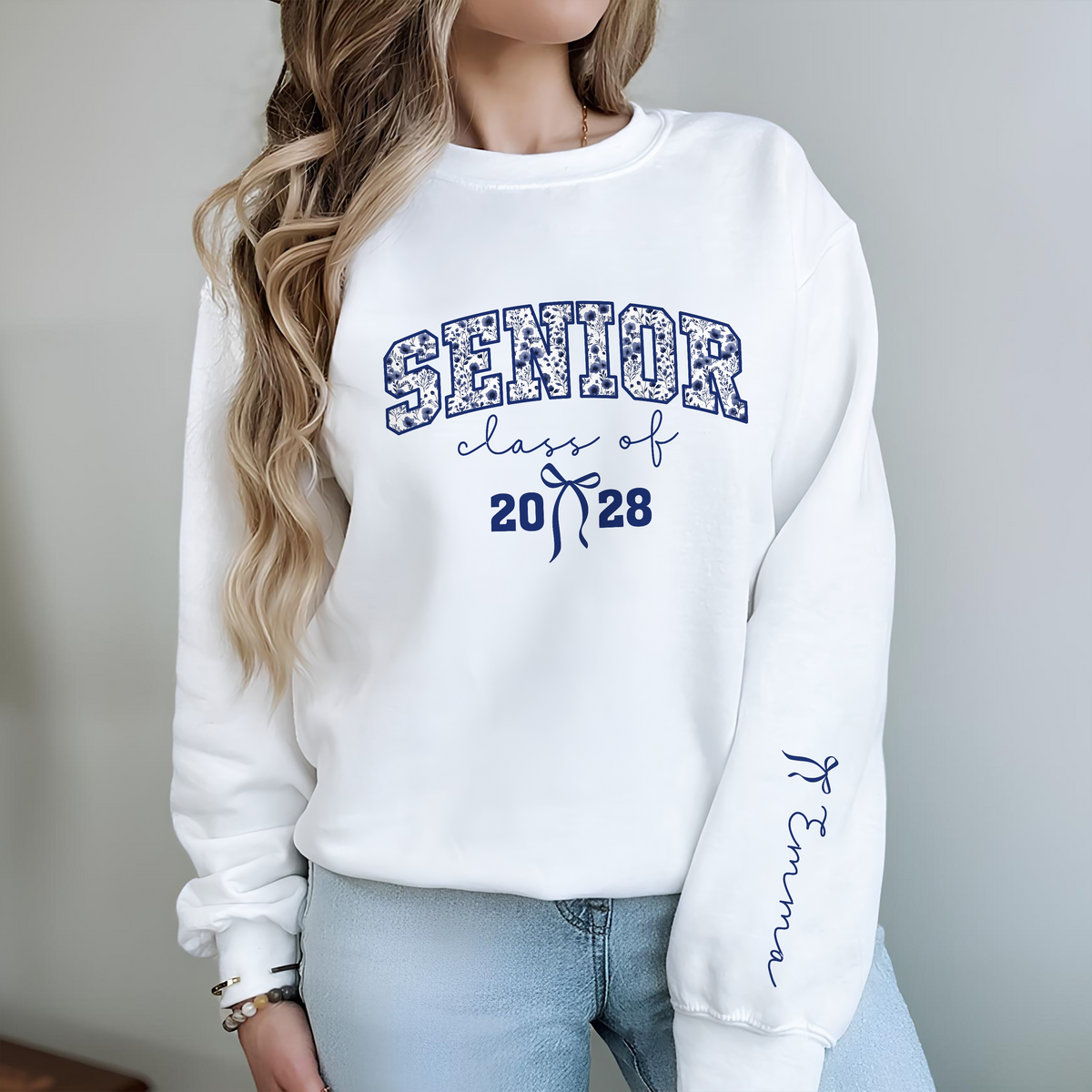 Personalized Coquette Senior 2026 Sleeve Sweatshirt - Graduation Gift LM32 899145