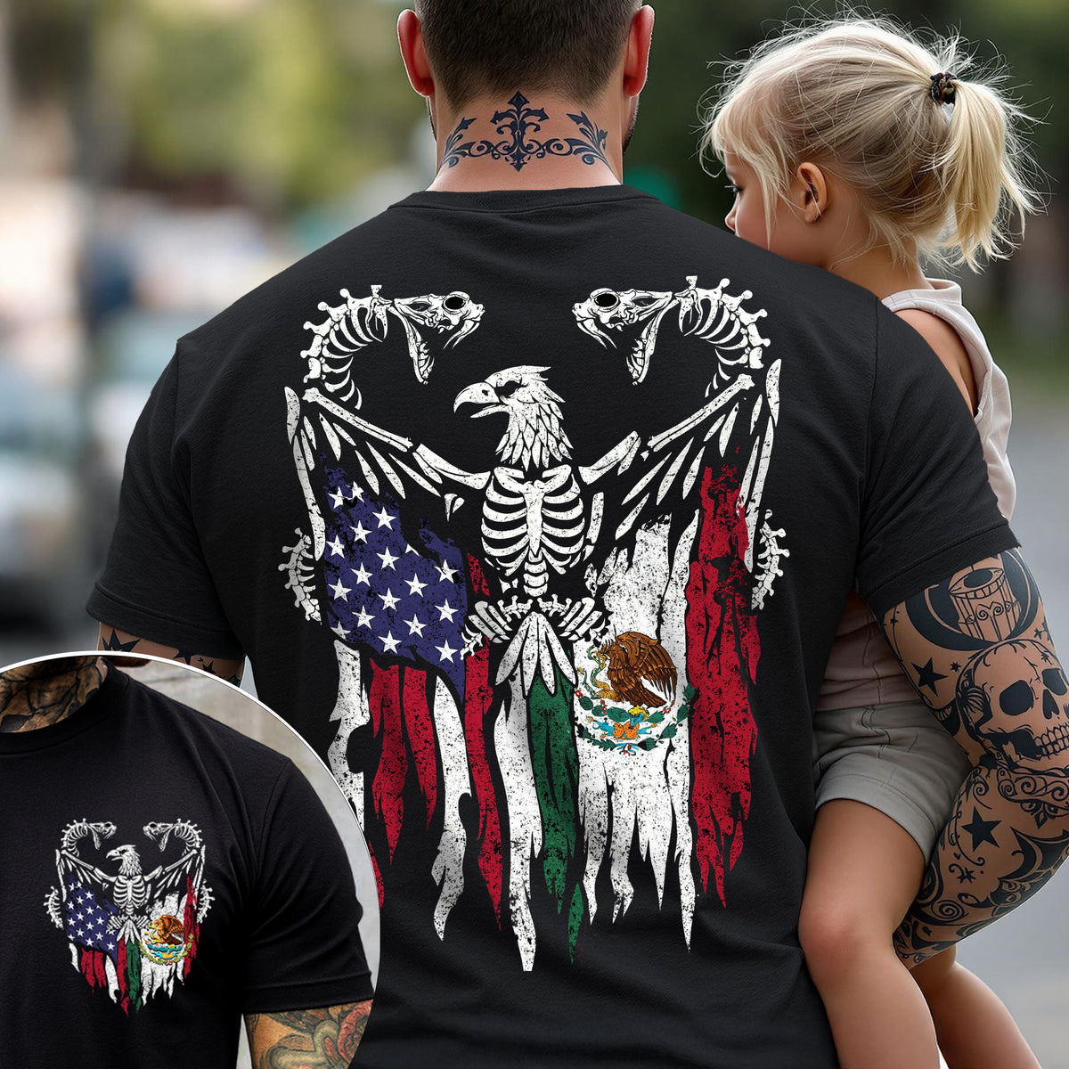 Mexico America Flag Back & Front Shirt HO82 N369 894968