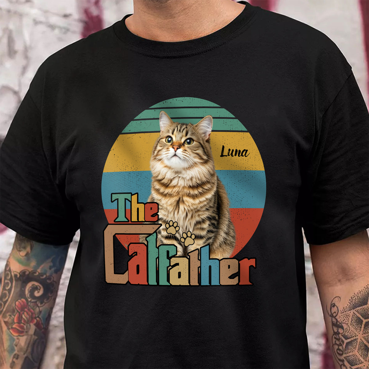 Custom Pet Photo The Dog Cat Father Dark Shirt For Dog And Cat Lovers HO82 894440