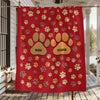 Personalized Custom Name On Paw 3D Effect Blanket TH10 896641