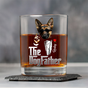 Custom Photo The Dogfather Gentlemen Whiskey Glass Personalized Gift For Dog Dad HO82 893866